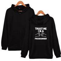 Trust Me ฉันเป็น Programmer ภาษาเขียนโปรแกรม C C + + Java Php Logo พิมพ์ Hoodie Zipper Winter