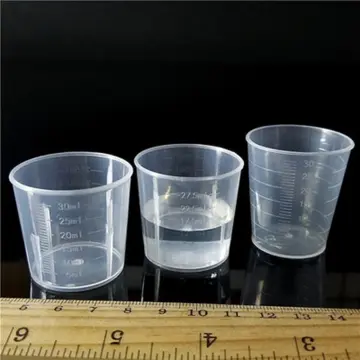 100 Disposable 30ml Measuring Cups Clear Graduated 1 Oz Shot Glass