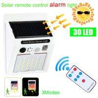 NEW Solar Sensor Alarm Light Alarm With Remote Control 30 Lights Three-Speed Mode To Scare Thieves Wall Lamp Street Lamp