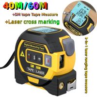 40M/60M Laser Rangefinder Tape Measure 3in1 Laser Rangefinder 5m Measuring Tape LCD Display Distance Meter Digital Tape measure