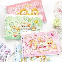 【living stationery】 Yoofun 30แผ่นนำมาใช้ใหม่ ReleaseKawaii สติกเกอร์สำหรับสมุดรายวันเครื่องเขียน