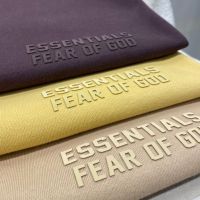 double-line ESSENTIALS tenth fear of godˉseason new double-row silicone thin velvet shorts for men and women