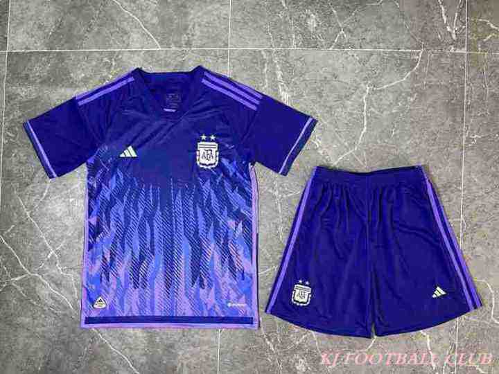 22/23 World Cup Argentina MESSI away football jersey set for adults AND