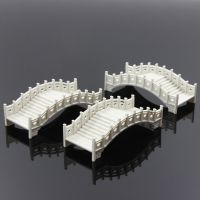 GY30 3pcs plastic arch h bridge White Chinese traditions 1:100 TT 1:75 OO Scale fairy garden accessories model building kit