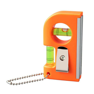 Portable Keychain Level Measuring Tools with Magnet Base  Mini Pocket V Stripe Spirit Level Bubble Clamp Precision