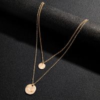 KunJoe Fashion Simple Circle Round Pendant Necklace for Men Women Hip Hop Street Coin Choker Necklace Collare Jewelry Party Gift Fashion Chain Necklac