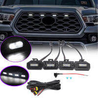 4PCS for Toyota Tacoma Raptor TRD Off Road Sport LED Front Grill Lights External Grill Lamp headlights