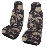 [HOT IUXKLKXLWSGH 551] Cool Skull Universal Car Seat Cover สำหรับรถยนต์ส่วนใหญ่ AUTOYOUTH Car Seat Mat โพลีเอสเตอร์ล่าสัตว์