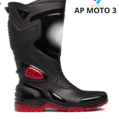 Ap BOOTS MOTO 3 BLACK RED 38-45 - BOOTS Shoes BIKERS MOTO 3 - AP BOOTS