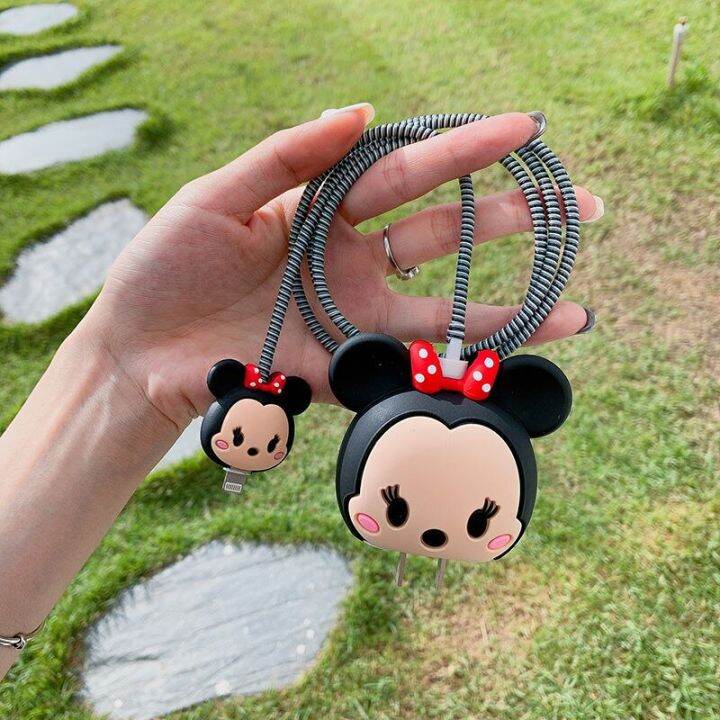 ดิสนีย์มิกกี้-minnie-apple-12ข้อมูลป้องกันการแตกหักเคสแบตสำรอง18w-สายเคสห่อหุ้มป้องกัน20w-อย่างรวดเร็ว