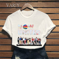 2021 Fashion Now United Group Aesthetic Printed Graphic T Shirt Women Hip Hop Streetwear tops Female T-shirt Summer White Tshirt