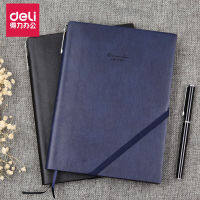 Deli Note Book Business Vintage 25KA5ใช้ในชีวิตประจำวันเครื่องเขียนหนัง PU นุ่ม