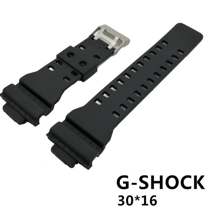 สายนาฬิกา-30x16-mm-สายทดแทน-ใช้ได้กับ-คาสิโอ้-gshock-และ-sport-watch-สีดำด้าน