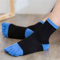 3 Pairs Five Fingers Socks Mens Middle Tube Cotton Toe Socks
