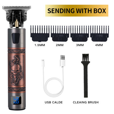 Retro Electric Hair Clipper USB Rechargeable for Men Barber Safety Razor Beard Shaving Hair Trimmer T9 Cutting Machine