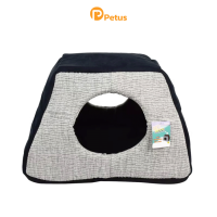 ที่นอนหมา ที่นอนแมว บ้านแมว เบาะนอนสุนัข รุ่น3 in 1 พับได้ 3แบบ ขนาด49x45x31ซม Kanimal Pet Bed Pomdog