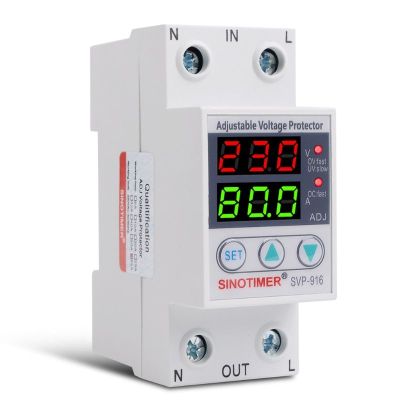SVP916 Adjustable Voltage Current Protector Single Phase Voltage Protective Device Power Switch Air Circuit Breaker