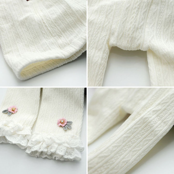 ถัก-leggins-สำหรับเด็กสาวฤดูหนาวสบายๆเด็กถุงน่องลูกไม้ดอกไม้เด็กเกาหลีเสื้อผ้าแฟชั่นเด็กสาวถุงน่อง