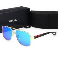 Korean Edition Large Frame Polarized Sunglasses for Men and Women Trend pradaˉSunglasses Driving Glasses 0805