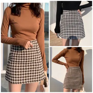 Checkered skirt outlet lazada