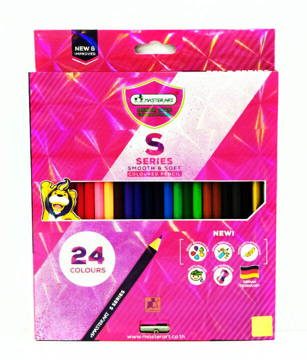 ส่งฟรี-สีไม้-มาสเตอร์อาร์ท-master-art-รุ่น-s-series-24สี-แพ็ค12กล่อง-จัดส่งเร็ว