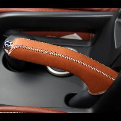 LS AUTO Top genuine leather Case for handbrake For Kia Sportag handbrake cover interior auto cover handbrake case for handbrake