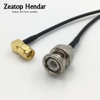 1Pcs RG174 Cable Right Angle SMA Male Plug to BNC Male Jack RF Coaxial Pigtail Wire Connector 10CM 15CM 20CM 30CM 50CM 1M 2M Electrical Connectors