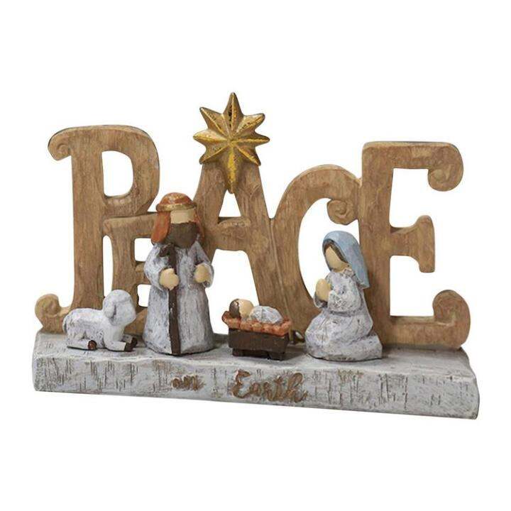 Christmas Nativity Set Resin Handpainted Nativity Figurines Holy