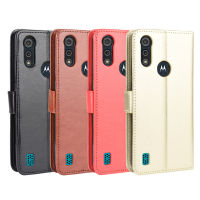 เคส2020แบบกระเป๋าสตางค์สำหรับ E6i Moto 2021/E6s มีขาตั้งป้องกัน360องศาปกหนังอัจฉริยะพับได้ป้องกันการสูญหาย Capa สำหรับ Moto E6i 2021/E6s 2020