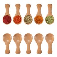 10Pcs Wood Spoon Set Kitchen Spoons Small Salt Spice Seasoning Spoon Teaspoon Coffee Scoop Mini Wooden Spoon For Condiment Jar