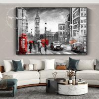 ❆ Embelish London Big Ben Landscape HD Cannvas Oil Paintings For Living Room Modern Home Decor 1 Pieces Wall Art Posters Framed