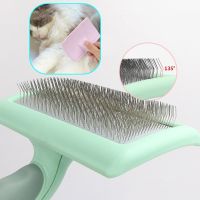 【CC】 Dog Dogs Combs Massage Grooming Hair Remover Cleaning Tools Soft Handle Comb