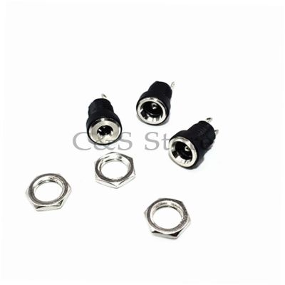 10PCS DC-022B for DC Power Supply Jack Socket Female Panel Mount Connector 5.5 mm x 2.1mm 5.5x2.5mm 3.5x1.35mm DC022B  Wires Leads Adapters