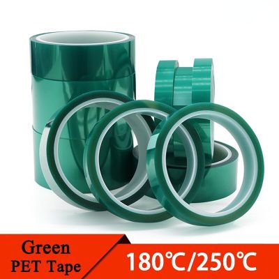 1Pcs Green PET Film Heat-Resistant High Temperature Masking Shielding Adhesive Tape PCB Solder Shield Insulation Protection Adhesives Tape