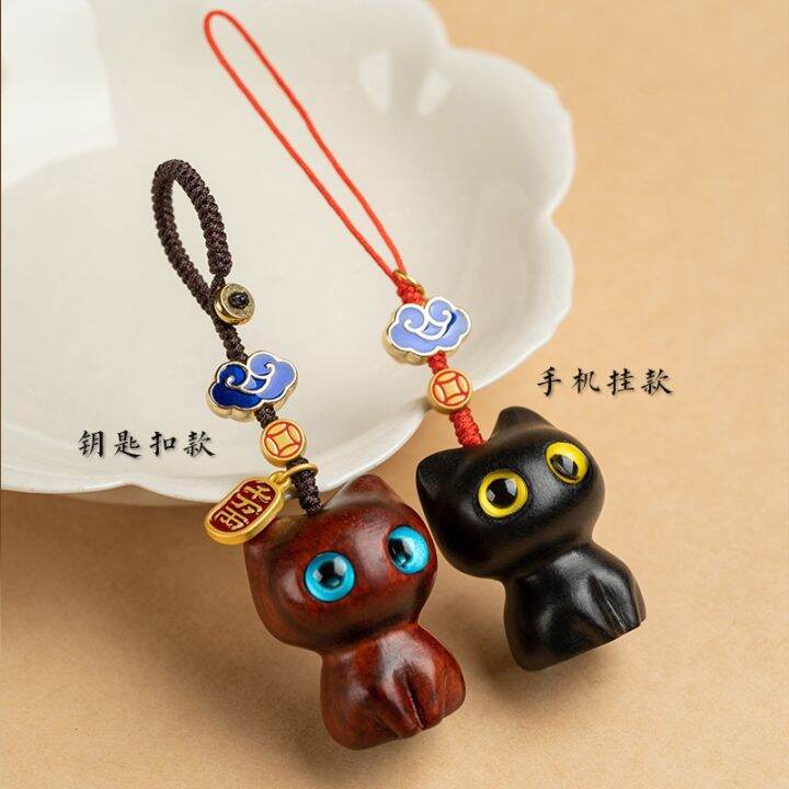 kawaii-home-room-car-decor-accessories-sculptures-figurines-cute-ebony-cat-pendant-decoration-key-charm-ornaments-free-shipping