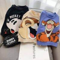 พร้อมส่ง เสื้อแขนยาวสำหรับเด็กหญิงและชาย งานพิมพ์ลาย แฟชั่นเกาหลี