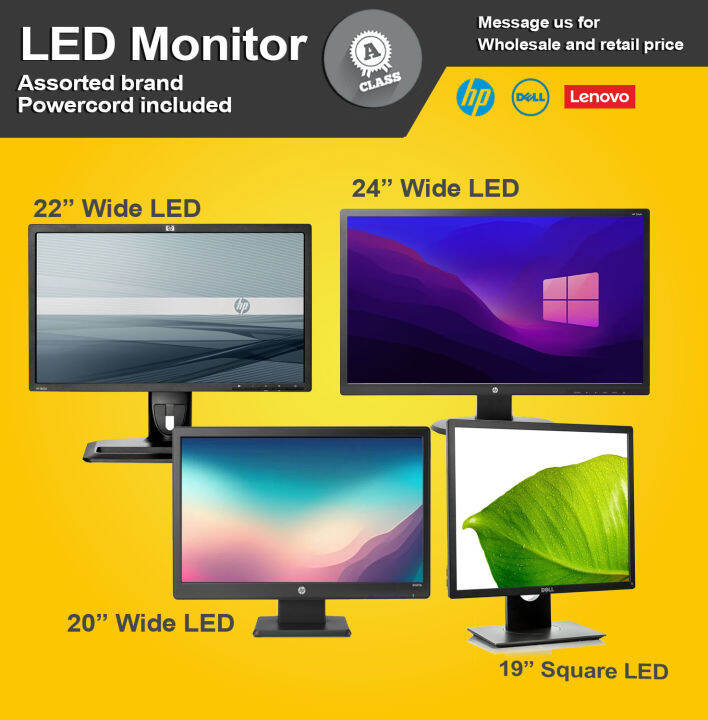 ASSORTED LEDLCD MONITOR 17" 19" 20" 22" 23" 24" Lazada PH