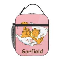 Garfield กระเป๋าใส่อาหารกลางวันสำหรับนักเรียนกระเป๋าอาหารกลางวันกระเป๋าอาหารพกพาหุ้มฉนวนสำหรับผู้หญิงและผู้ชายกระเป๋าใส่กล่องข้าวกลางวันไปทำงานปิกนิก