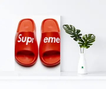 Supreme Slides Sandals Black Authentic Size 10 SS14 2014 Spring Summer