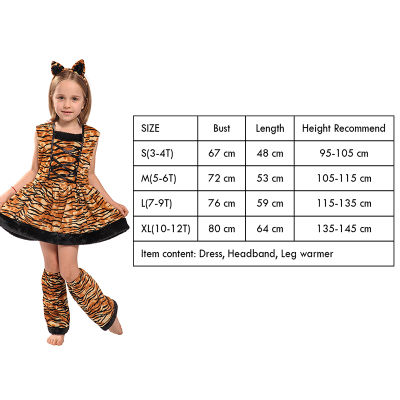 Halloween Costume Kids Animal Cosplay Tiger Leopard Bee Unicorn Pink Cat Tutu Dress Christmas Costume For Girls Purim Outfit