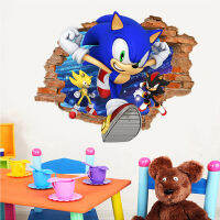 (HOT) สติกเกอร์โซนิคพิเศษข้ามพรมแดน Sonic การ์ตูนอะนิเมะห้องนอนเด็กมีกาวในตัว PVC สติ๊กเกอร์ติดผนังสติ๊กเกอร์ตกแต่ง