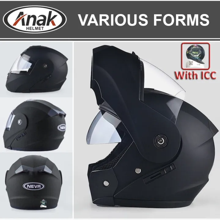 AMOTOR Anak with Icc Sticker Original Helmet Full Face Modular Dual ...