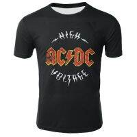 ย้อนยุคเก่าในยุโรปและอเมริกาวงโลหะหนักพิมพ์เสื้อยืด ACDC เยาวชนด้านบน