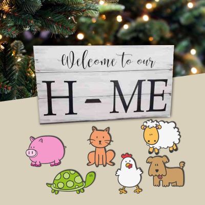 [COD] decoration handicraft listing pet shop house number HOME multi-function card flat wall