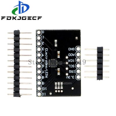 โมดูลควบคุมเซอนเซอร์ความสามารถตรวจการสัมผัส MPR121ฝ่าวงล้อม V12 10ชิ้น I2C การพัฒนาแป้นพิมพ์บอร์ดสำหรับ Arduino วงจรรวม