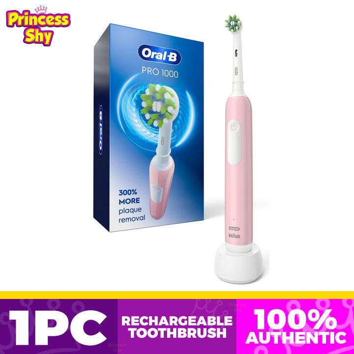 OralB Pro 1000 Power Rechargeable Electric Toothbrush with 3 OralB