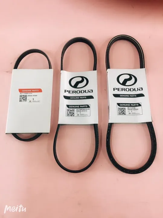 ORIGINAL PERODUA FAN BELT SET FOR VIVA 1.0 & MYVI 1.0 FAN BELT,POWER STEERING BELT,AIR CON BELT