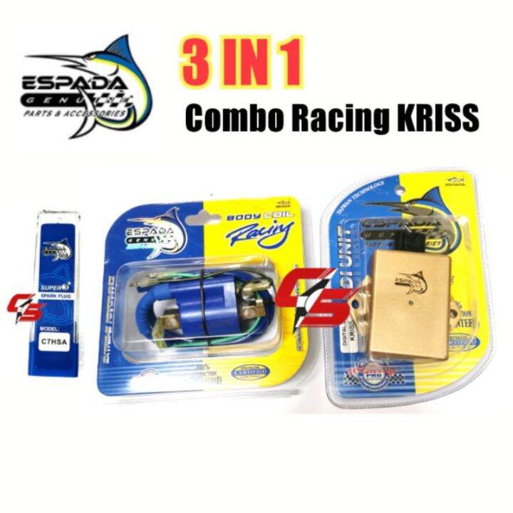 KRISS 110 KRISS 1 RACING CDI ESPADA (6pin) & RACING PLUG COIL Espada Racing Spark Plug 100
