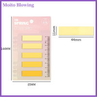 Moito แถบดัชนีกระดาษแปะโน๊ต100แผ่นป้ายแบบหลวมกันน้ำสีใสอุปกรณ์เครื่องเขียนในโรงเรียนสำนักงานโรงเรียน