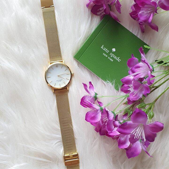 Guaranteed Original Kate Spade New York Threehand White Dial Gold Tone